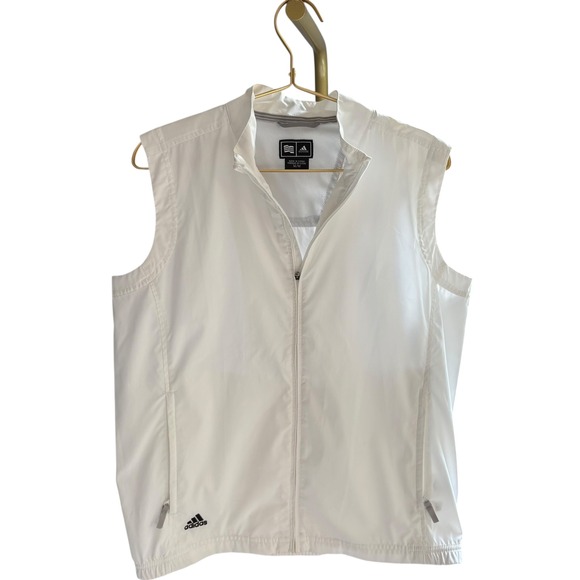 Adidas Women's Golf Vest‎ Full Zip Sleeveless Lightweight White Athletic M/M - Picture 1 of 9